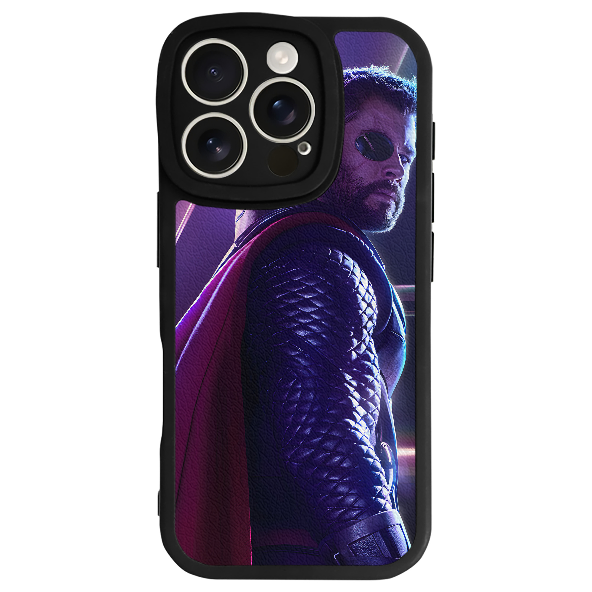 （画像用） アベンジャーズ The Avengers 【iPhone 16シリーズ対応】シリコンスマホケース（レザー調） 材質：シリコン